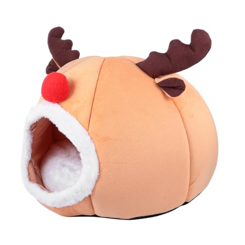 WOONEKY Luxuriöses Haustierbett in Rentierform Weihnachtliches Katzenbett Weiches Plüsch Warmes Nest Für Ihr Haustier WOONEKY Luxuriöses Haustierbett in Rentierform Weihnachtliches Katzenbett Weiches Plüsch Warmes Nest Für Ihr Haustier von WOONEKY