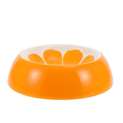 WOONEKY Katzenschüssel aus Keramik Futternapf für Haustiere Obst Feeder Fruchtbehälter pet Water Bowl pet Bowl Hundenäpfe katzenfutter Kätzchen Futternapf Wassernapf für Welpen Orange von WOONEKY