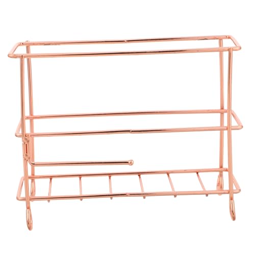 WOONEKY Katzenstreu Halter mit Integriertem Aufbewahrungsregal Robuster Metallständer Verhindert Streuverschmutzung Moderner Organizer für Katzentoiletten Zubehör von WOONEKY