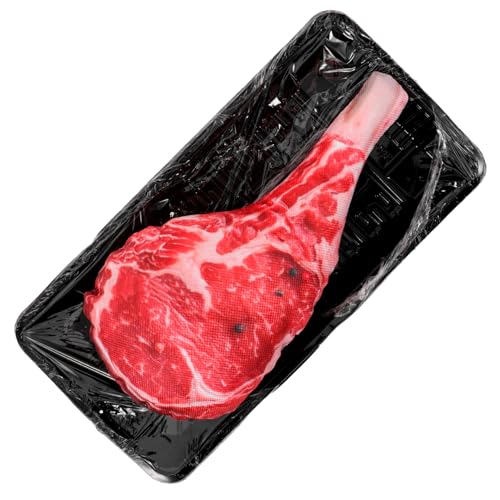 WOONEKY Kauspielzeug für Hunde Plüsch Steak Form Quietschendes Interaktives Zahnpflege und Spaß für Haustiere für Drinnen und Draußen Animiert Kauen von WOONEKY