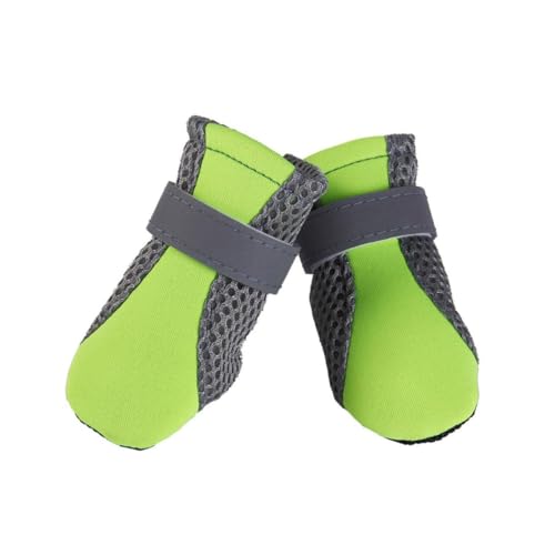 WOONEKY Kleine Atmungsaktive Hundeschuhe für Hunde mit Rutschfester Sohle Pfotenschutz für Outdoor Aktivitäten Grün WOONEKY Kleine Atmungsaktive Hundeschuhe für Hunde mit Rutschfester Sohle Pfotenschutz für Outdoor Aktivitäten Grün von WOONEKY