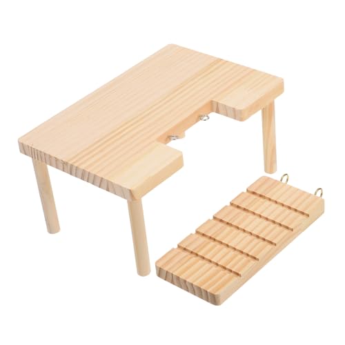 WOONEKY Kleine Holzplattform für Hamster mit Kletterleiter für Meerschweinchen und Chinchillas Fördert Bewegung und Entdeckung aus Massivem Holz Attraktives Design für Käfige WOONEKY Kleine Holzplattform für Hamster mit Kletterleiter für Meerschweinchen und Chinchillas Fördert Bewegung und Entdeckung aus Massivem Holz Attraktives Design für Käfige von WOONEKY