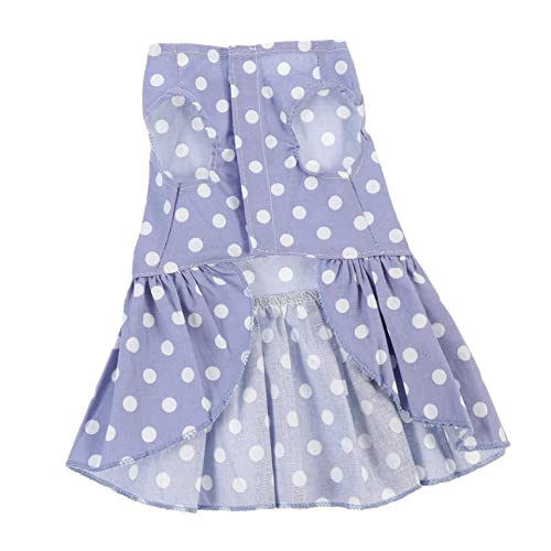 WOONEKY Kleines Hundekleidchen für Sommer Atemberaubendes Katzenoutfit Leichtes Bequemes Design für Haustiere für Alltag und Besondere Anlässe Niedliches Frisches Blumendesign Blau S von WOONEKY