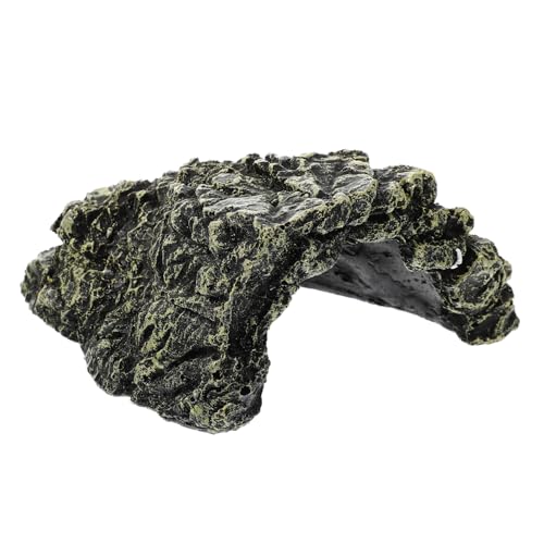 WOONEKY Kleines Reptilienhöhlen Terrarium Versteck mit Natürlicher Farbgebung Langlebig und Leicht als Dekoratives Terrarienzubehör für Schildkröten Bartagamen gehege von WOONEKY