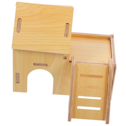 WOONEKY Stabiles Versteck Aus Holz Für Hamster Unterschlupf Für Meerschweinchen Rattenkäfig-zubehör Spiel- Und Ruheraum Loft-Nest Für Bequeme Entspannung von WOONEKY