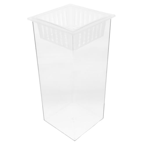 WOONEKY Kleines Transparentes Fischbecken mit Doppelschicht Vase Hydroponisches Pflanzenterrarium für Goldfische und Dekoration im Wohnzimmer für Schreibtische und Kreative Raumgestaltung von WOONEKY