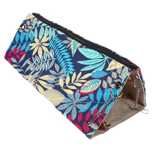 WOONEKY Kleintier Hängematte Kühl Tunnel für Hamster Meerschweinchen Frettchen und Bequeme Schlaf Spielgelegenheit für Sommer Winter Blaues Design von WOONEKY