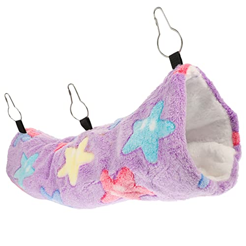 WOONEKY Kleintier Hängematte für Hamster Meerschweinchen und Zwerghasen Atmungsaktive Kuschelhängematte mit Tunnel Design für Käfige und Winter Sicher und Bequem von WOONEKY