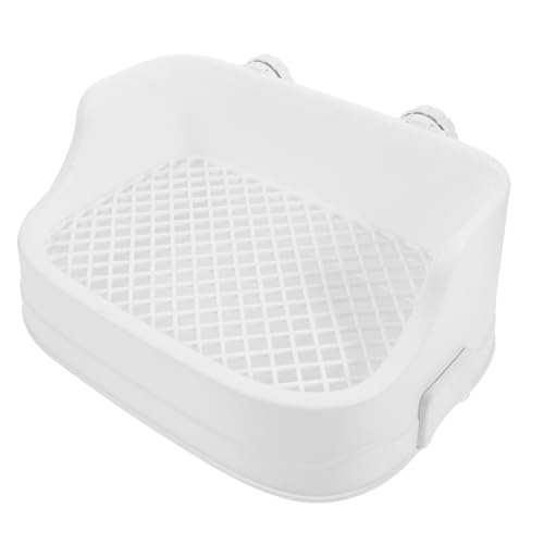 WOONEKY Kleintier Toilette Weiß Leicht zu Reinigen Vielseitig für Kaninchen Meerschweinchen Hamster Geeignet Platzsparend für Käfig und Zuhause Hygienisch und Praktisch für Nagetiere von WOONEKY