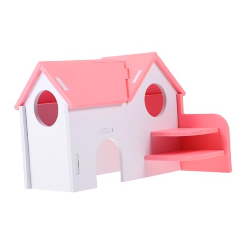 WOONEKY Kleintierhaus für Hamster Meerschweinchen und Ratten Umweltfreundliches Zweischichtiges Komfortabler Rückzugsort und Spielplatz für Kleine Haustiere Robust und Langlebig von WOONEKY