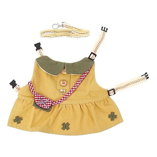 Kleintierkleidung Kleidung Für Kleintiere Mini-hundekleid Welpenleine Kätzchen-Kleidung Kaninchenleine Kleid Leine Hemdkleid Baumwolle Geschirr Füße von WOONEKY