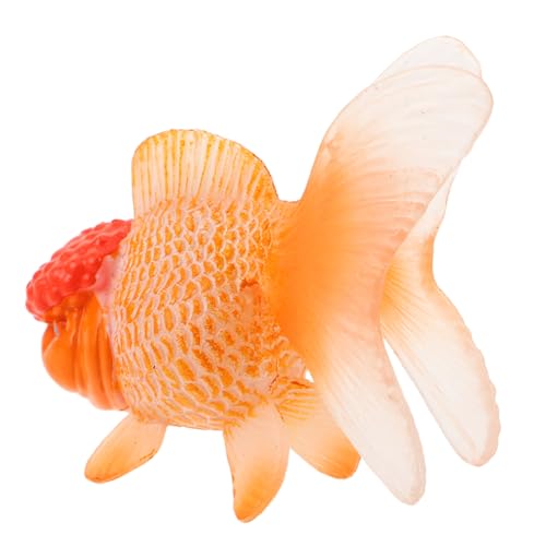 WOONEKY Künstliches Goldfischmodell aus Kunststoff Detailreiche Mini Dekoration für Aquarium und Fischbecken Pflegeleichte Bade Lernspielzeugfigur für Langlebige Fake Fisch deko von WOONEKY