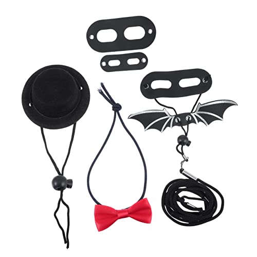 WOONEKY Lizard Traction Rope Set mit Verstellbarem Schleifen Hut für Bartagamen und Kleine Reptilien Leichtes Atmungsaktives Valentinstag Kostüm für Partys und von WOONEKY