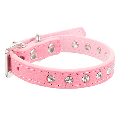 WOONEKY Haustierhalsband Welpenhalsbänder Für Hunde Und Kätzchen Blumenmuster Strasssteine Modisch Und Robust von WOONEKY