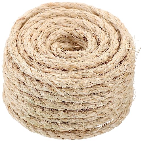 WOONEKY Naturbelassene Sisal Katzenkratzseilrolle Widerstandsfähiges Hanfseil Für Kratzbaum Und DIY Katzenmöbel 6mm x 10m Natürlicher Farbe Vielseitige Katzenkratzersatzteile Für WOONEKY Naturbelassene Sisal Katzenkratzseilrolle Widerstandsfähiges Hanfseil Für Kratzbaum Und DIY Katzenmöbel 6mm x 10m Natürlicher Farbe Vielseitige Katzenkratzersatzteile Für von WOONEKY