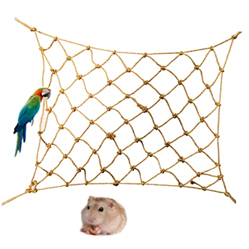 WOONEKY Papagei Kletternetz aus Naturholz Umweltfreundliches für Vögel Hamster und Kleine Haustiere Fördert Balance und Bewegung Installieren WOONEKY Papagei Kletternetz aus Naturholz Umweltfreundliches für Vögel Hamster und Kleine Haustiere Fördert Balance und Bewegung Installieren von WOONEKY