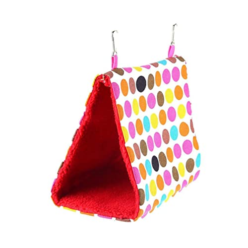 WOONEKY Papageien-Hängebett Vogelnest Papageienkäfig Hängematte Ruheplatz für Haustiere Winter warm bequem für Vögel runder Punkt WOONEKY Papageien-Hängebett Vogelnest Papageienkäfig Hängematte Ruheplatz für Haustiere Winter warm bequem für Vögel runder Punkt von WOONEKY