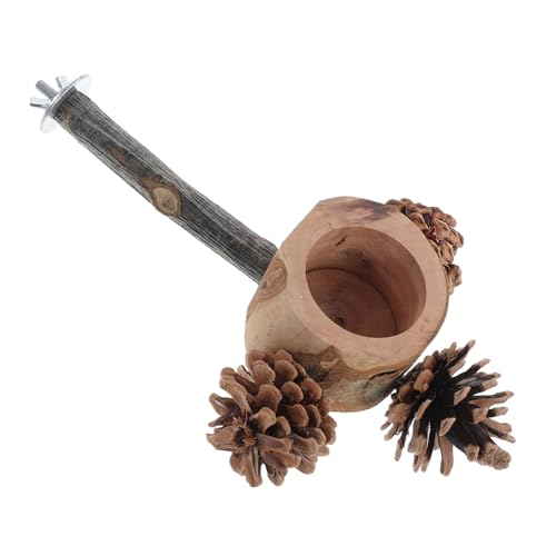 WOONEKY Papageien Trainingsstand mit Futterbecher Holz Sitzstange für Wellensittiche und Papageien Einfacher Zugang zu Futter und Wasser Sicheres Spielumfeld Langlebig und Pflegeleicht WOONEKY Papageien Trainingsstand mit Futterbecher Holz Sitzstange für Wellensittiche und Papageien Einfacher Zugang zu Futter und Wasser Sicheres Spielumfeld Langlebig und Pflegeleicht von WOONEKY