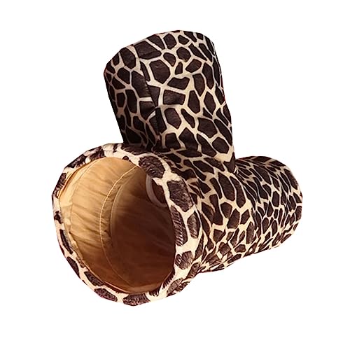 WOONEKY Pet Spieltunnel für Kleintiere Leopard Muster Waschbar und Sicher für Meerschweinchen Hamster Ratten und Kaninchen Verstecken von WOONEKY