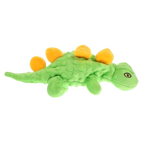 WOONEKY Plüsch Dinosaurier Hundespielzeug mit Quietscher Robustes Kauspielzeug für Kleine Hunde und Welpen Interaktives Kuscheltier Fördert Spielspaß und Verhindert Möbelzerstörung von WOONEKY