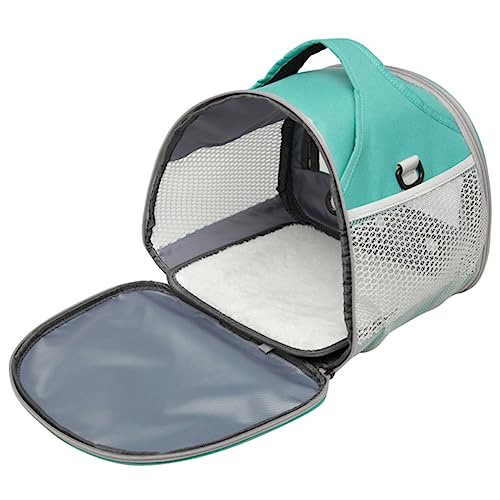 WOONEKY Kleintier-Tragetasche Atmungsaktive Transporttasche Für Hamster Meerschweinchen Und Andere Kleine Tiere Einstellbare Schultergurte Für Reisen Und Outdoor-aktivitäten Himmelblau von WOONEKY