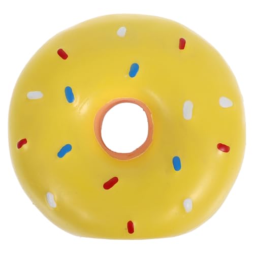 WOONEKY Quietschendes Donut Kauspielzeug aus Latex für Kleine Hunde und Welpen Interaktives zur Zahnpflege Reduzierung von Angst Langlebig und Sicher für Haustiere von WOONEKY