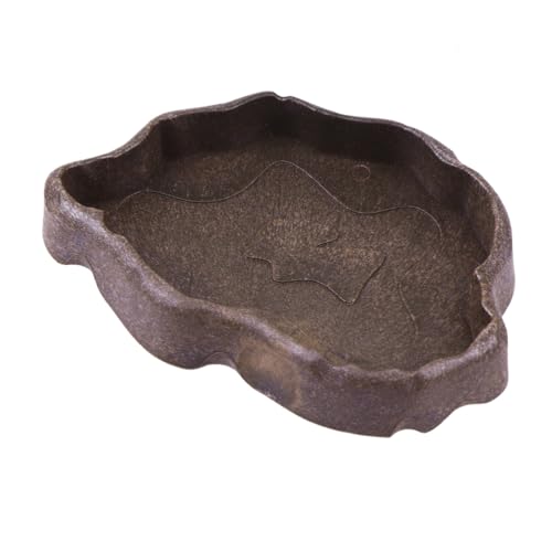 WOONEKY Reptilien Futter und Wasserschale aus Harz Praktische Futterschale für Schildkröten Eidechsen und Kleine Reptilien S Tiefbraun für Snacks und Wasser WOONEKY Reptilien Futter und Wasserschale aus Harz Praktische Futterschale für Schildkröten Eidechsen und Kleine Reptilien S Tiefbraun für Snacks und Wasser von WOONEKY