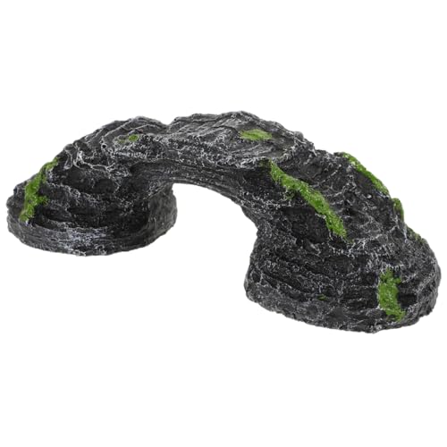 WOONEKY Reptilien Schildkröten Kletterplattform aus Resin Kompakte Basking Plattform Multifunktional als Versteck und Leiter Platzsparend für Aquarium und Terrarium Geeignet für von WOONEKY
