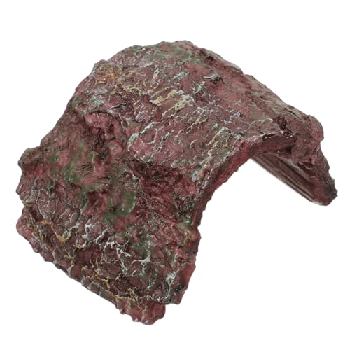 WOONEKY Reptilienversteck aus Resin für Aquarium und Terrarium Robustes Schildkrötenhaus Multifunktionale Höhle als Versteck Ruhe und Sonnenplatz für Kleine Reptilien und von WOONEKY