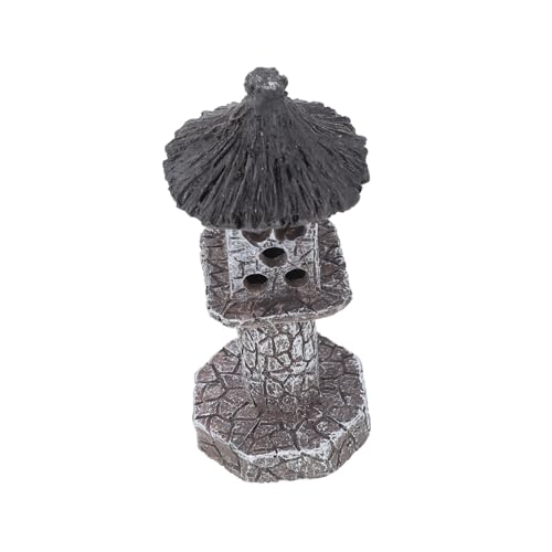 WOONEKY Resin Aquarium Dekoration Fischversteck Lampenform Unterwasser Versteck Figurine Fischbecken Ornament Fischtank Kunsthandwerk Aquarium Landschaft Zubehör von WOONEKY