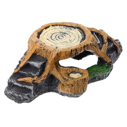 WOONEKY Schildkröten Sonnenplatz aus Stabilem Harz Basking Plattform für Aquarium und Terrarium Dekorative und Langlebige Wasserschildkröten Rampe für Außengehege und Aquarien von WOONEKY