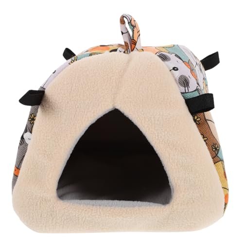 WOONEKY Hamster-Spielzeug Chinchilla Hamsterhaus Flauschiges Vogelversteck Stabile Hamsterhütte Vogelnesthaus Papageien Hängest Dekorative Hamsterhütte Meerschweinchen Käfig Hamster von WOONEKY