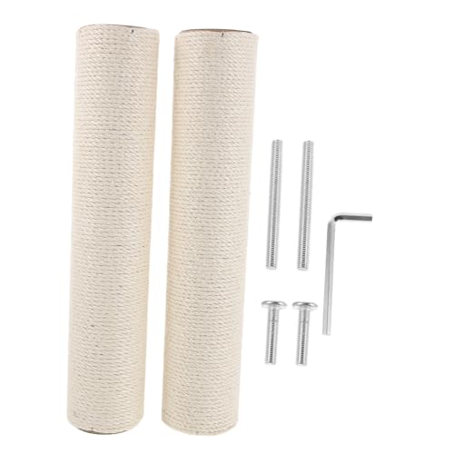 WOONEKY Sisal Katzenbaum Ersatzpfosten mit Schrauben Robust Natürlich DIY Kratzsäule für Indoor Katzenbaum und Möbel Flexible Schutz für Zuhause von WOONEKY