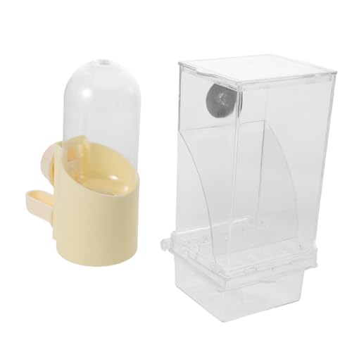 WOONEKY Smart Pet Feeder Papageienfutterspender Papageienfutterspender Papageienwasserspender Vogel Automatischer Wasserspender Sittichspender Vogelfutternäpfe Für Käfig Vogelfutterschale von WOONEKY