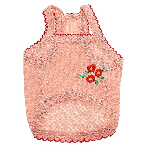 WOONEKY Sommerkleidung Atmungsaktive Hunde Weste für Kleine Hunde Leichtes mit Blumenstickerei für Hundespaziergänge im Park und Am Strand Rosa WOONEKY Sommerkleidung Atmungsaktive Hunde Weste für Kleine Hunde Leichtes mit Blumenstickerei für Hundespaziergänge im Park und Am Strand Rosa von WOONEKY