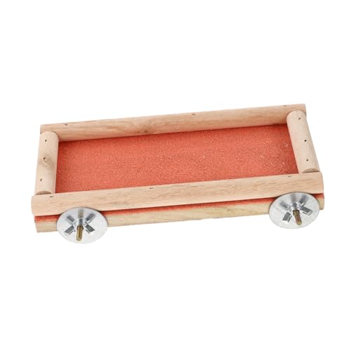 WOONEKY Papagei Kauf Vogel Spielzeug Für Sittiche Orange Raue Bord Für Eichhörnchen Vogel Zubehör Papagei Schleifen Spielzeug von WOONEKY