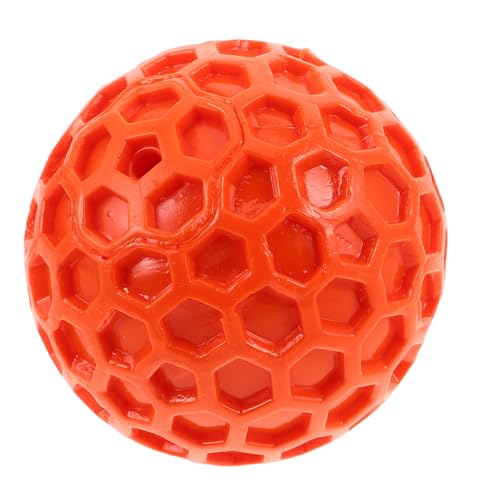 WOONEKY Squeaky Hundeball aus Robustem Weichem Gummi mit Einzigartigem Wabendesign Interaktives Kauspielzeug für Welpen und Kleine Rassen Hygienisch Leicht zu Reinigen Geeignet für Drinnen von WOONEKY