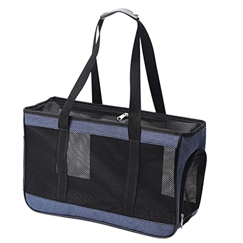 WOONEKY Faltbare Katzentragetasche Handtragetasche für Haustiere tragbarer Katzen-Reiserucksack aus Netzstoff und Oxford-Stoff Blau WOONEKY Faltbare Katzentragetasche Handtragetasche für Haustiere tragbarer Katzen-Reiserucksack aus Netzstoff und Oxford-Stoff Blau von WOONEKY