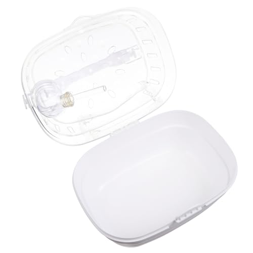 WOONEKY Tragbare Hamster Transportbox mit Handgriff Stabiler und Komfortabler Kleintierkäfig für Hamster und Meerschweinchen Geräumige Leichte Reisebox für Kleine Haustiere Einfach zu von WOONEKY