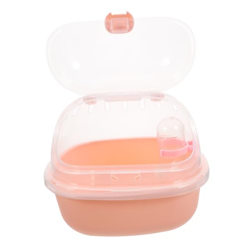 WOONEKY Tragbarer Hamsterkäfig Transparentes Outdoor Hamster Carrier Leichter Kleintierkäfig mit Sicht für Reisen Wandern Shopping Geeignet von WOONEKY