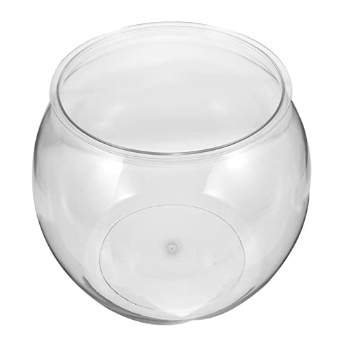 WOONEKY Vase Transparentes Goldfischglas-Büro-Kunststoff-Rundfischbecken Süßigkeitenschale von WOONEKY