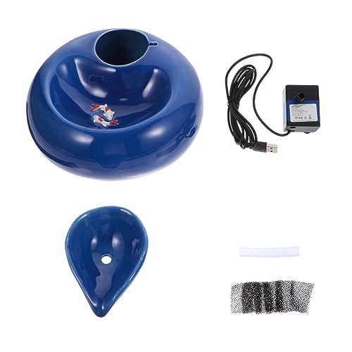 WOONEKY Haustier-Wasser-futterbrunnen Für Katzen Und Hunde Automatischer Zirkulierender Keramik-Haustier-zufuhr von WOONEKY