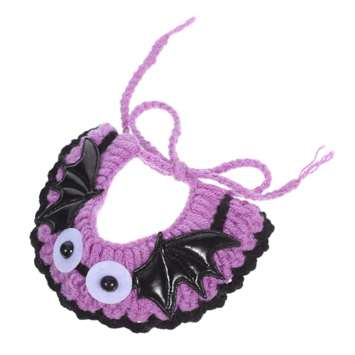 WOONEKY Verstellbares Halloween Hundehalsband mit Dekorativem Wollkragen für Katzen und Kleine Hunde bis Halsumfang Komfortable Halskrause mit Schützendem Halstuch im Festlichen von WOONEKY