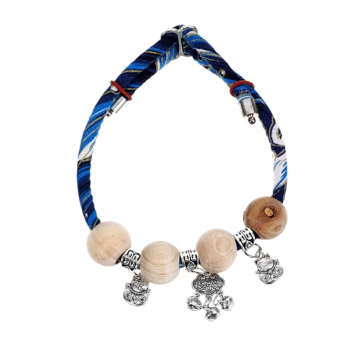 WOONEKY Verstellbares Japanisches Katzenhalsband mit Glocke und Quaste Baumwollseil Sicherer Abreißverschluss Stilvolles Haustierhalsband für Kätzchen Xs Blau WOONEKY Verstellbares Japanisches Katzenhalsband mit Glocke und Quaste Baumwollseil Sicherer Abreißverschluss Stilvolles Haustierhalsband für Kätzchen Xs Blau von WOONEKY