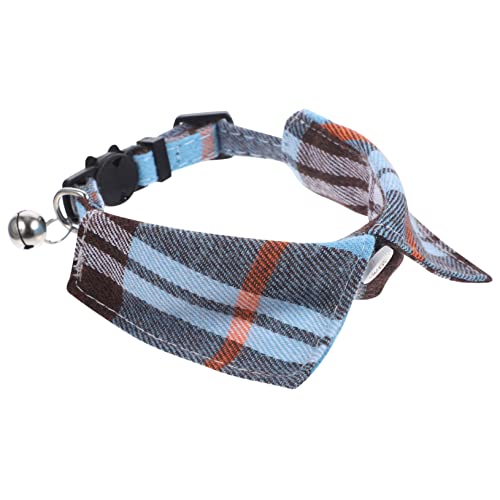 WOONEKY Verstellbares Für Dekoratives Haustierhalsband Mit Glöckchen Bequemes Kätzchenhalsband Hautfreundlich Für Partys Kariertes Design von WOONEKY