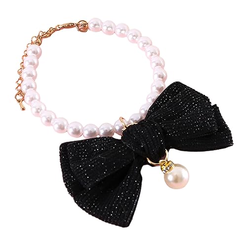 WOONEKY Verstellbares Katzenhalsband Schleife Halskette für Kleine und Katzen für Festlichkeiten und Besondere Anlässe Atmungsaktives Material von WOONEKY