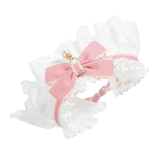 WOONEKY Süßes Spitzenhalsband für Kätzchen und Welpen Verstellbar Langlebig Dekoratives Haustierhalsband Rosa WOONEKY Süßes Spitzenhalsband für Kätzchen und Welpen Verstellbar Langlebig Dekoratives Haustierhalsband Rosa von WOONEKY