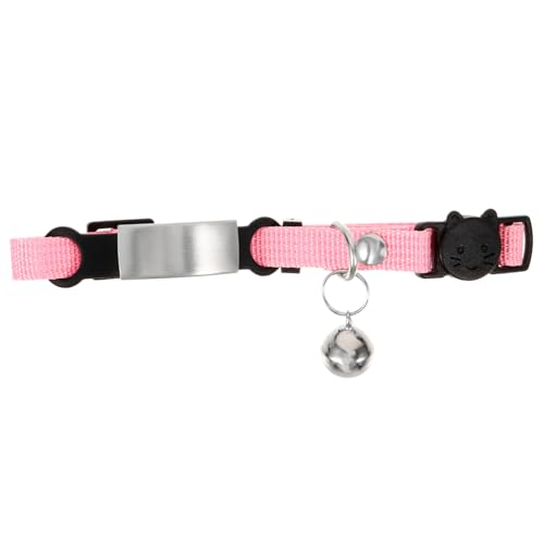 WOONEKY Verstellbares Katzenhalsband mit Glocke Personalisierbares Katzen und Hundehalsband für Kleine Haustiere Sicheres und Anlegen für Katzen und Kleine Hunde S von WOONEKY
