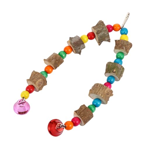 WOONEKY Vogelspielzeug Für Papageien Hängetoy Mit Bells Und Perlen Für Käfige Fördert Aktives Spiel Und Langeweile Für Kleine Und Mittelgroße Vögel von WOONEKY