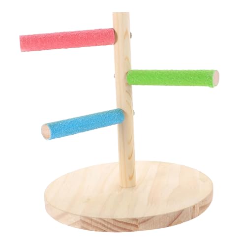 WOONEKY Vogel Trainingsperch Stand für Papageien Stabiler Tisch Spielzeugständer für Vögel Zubehör für Wellensittiche und Andere Haustiervögel Robust und Vielseitig Nutzbar von WOONEKY